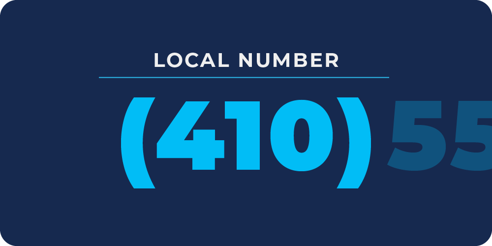 an example of a local number area code