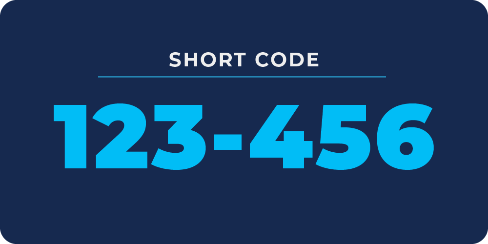 Demonstrating a six-number short code