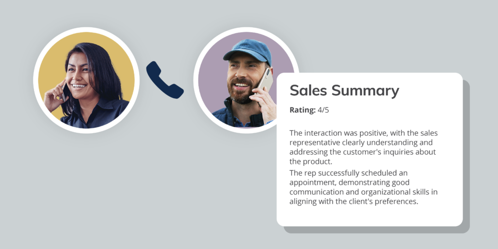 graphic showing customer connecting with a sales team member